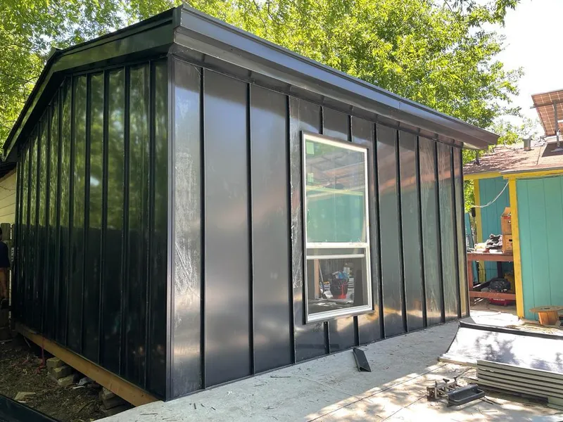 Black standing seam metal wall panels for Metal Roof Installation in Richland